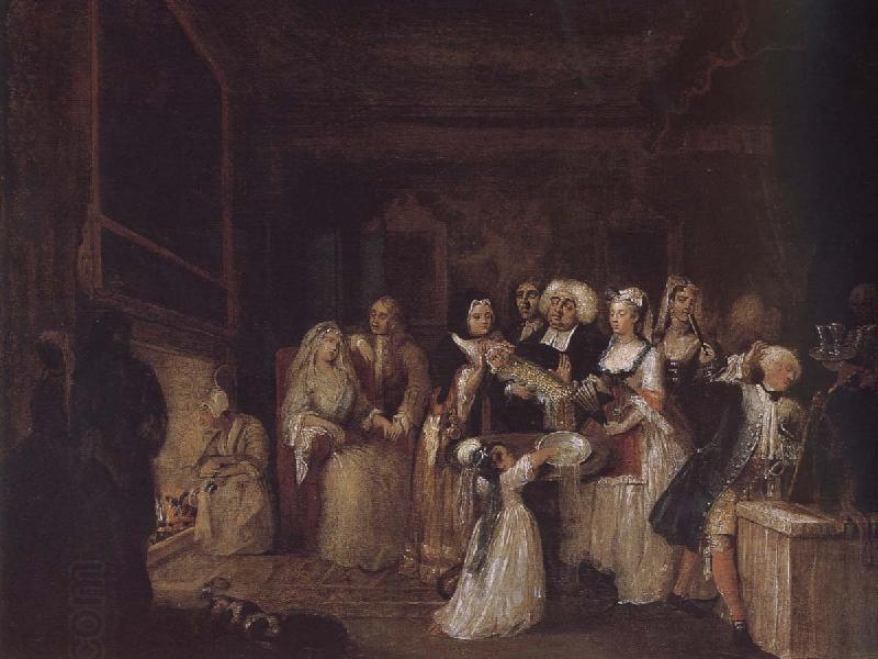 William Hogarth Baptism ceremony oil painting picture